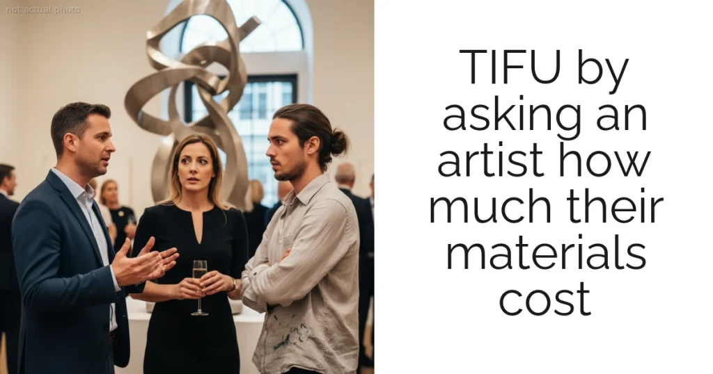 TIFU by asking an artist how much their materials cost
