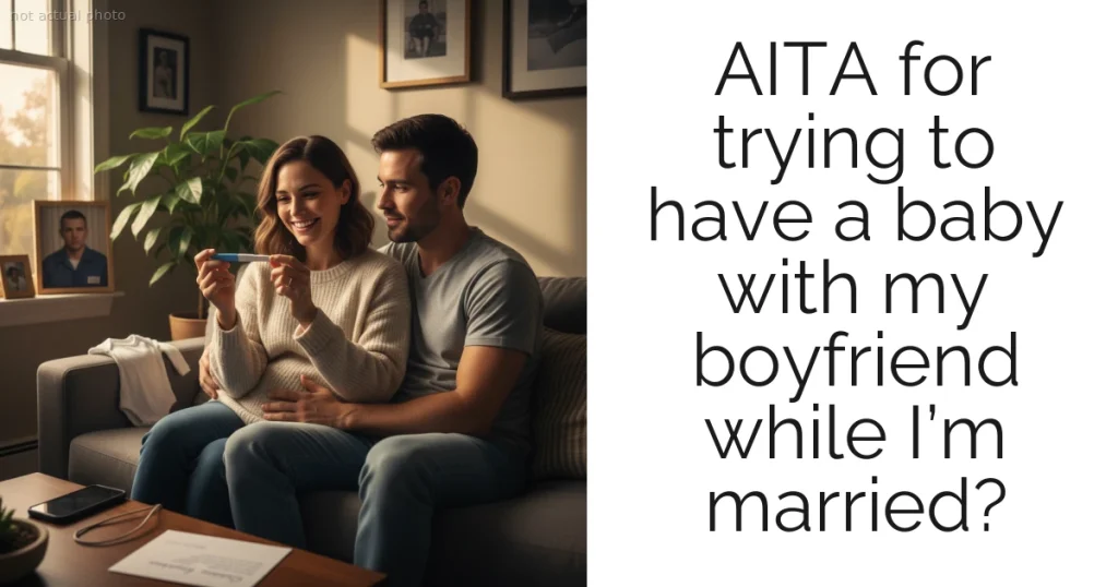 AITA for trying to have a baby with my boyfriend while I’m married?