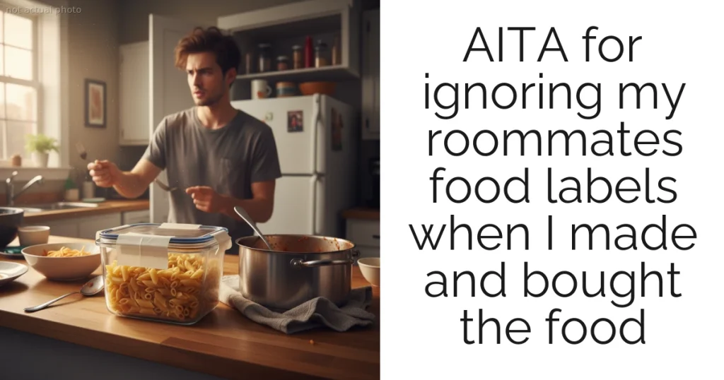 AITA for ignoring my roommates food labels when I made and bought the food