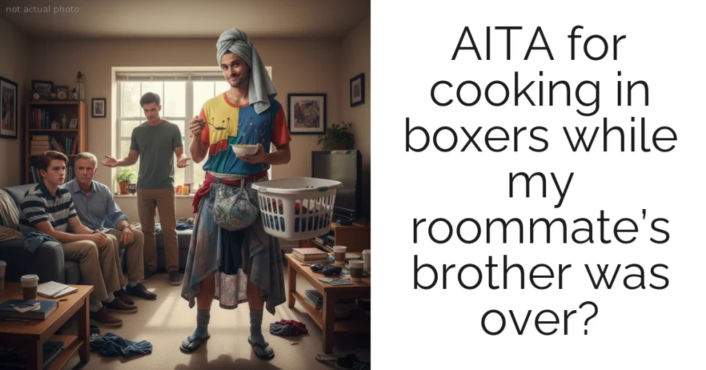 AITA for cooking in boxers while my roommate’s brother was over?