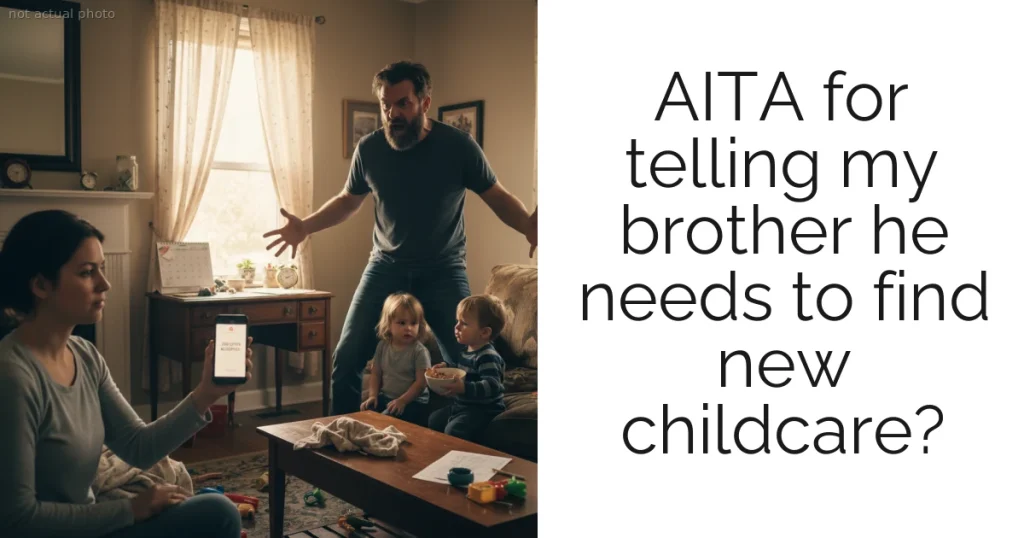 AITA for telling my brother he needs to find new childcare?