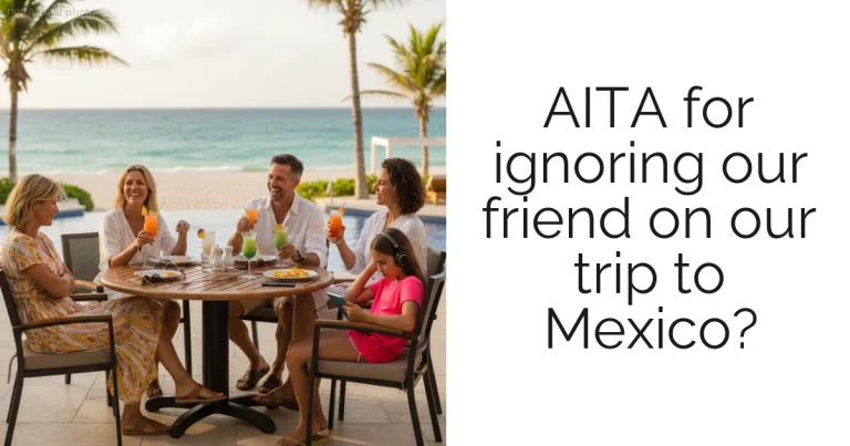 AITA for ignoring our friend on our trip to Mexico?