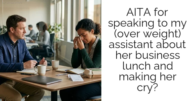AITA for speaking to my (over weight) assistant about her business lunch and making her cry?