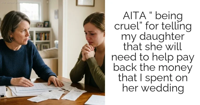 AITA “ being cruel” for telling my daughter that she will need to help pay back the money that I spent on her wedding