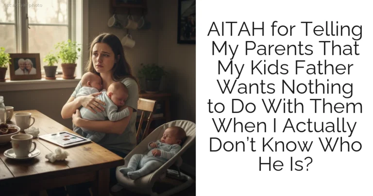 AITAH for Telling My Parents That My Kids Father Wants Nothing to Do With Them When I Actually Don’t Know Who He Is?