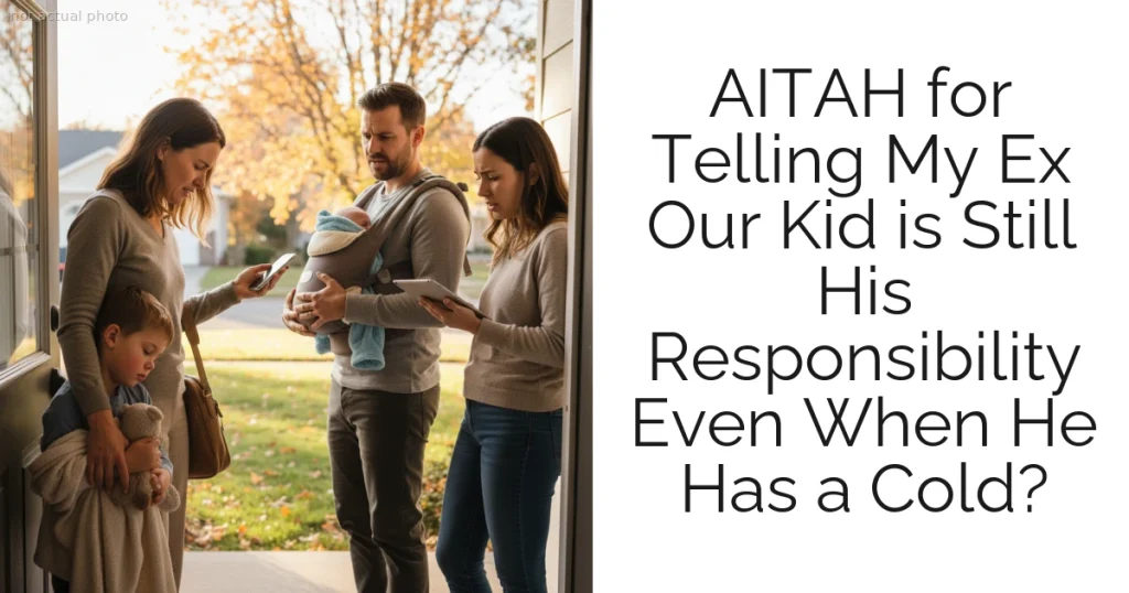 AITAH for Telling My Ex Our Kid is Still His Responsibility Even When He Has a Cold?