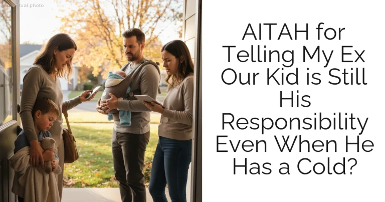 AITAH for Telling My Ex Our Kid is Still His Responsibility Even When He Has a Cold?