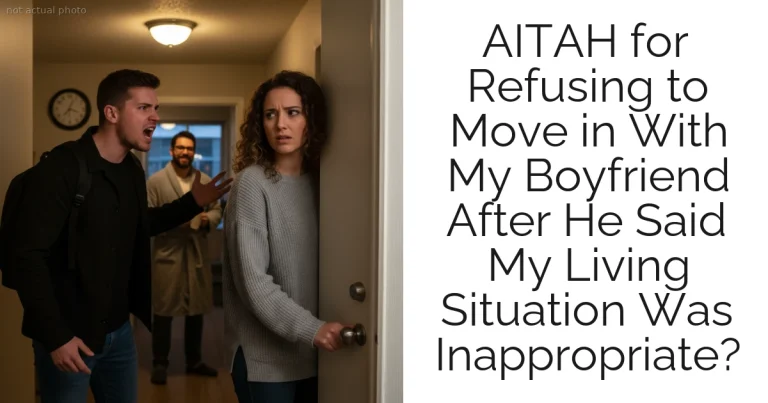 AITAH for Refusing to Move in With My Boyfriend After He Said My Living Situation Was Inappropriate?