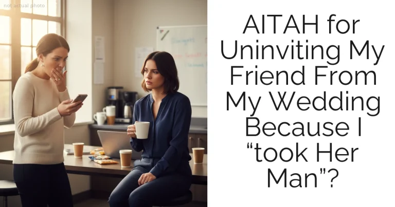 AITAH for Uninviting My Friend From My Wedding Because I “took Her Man”?