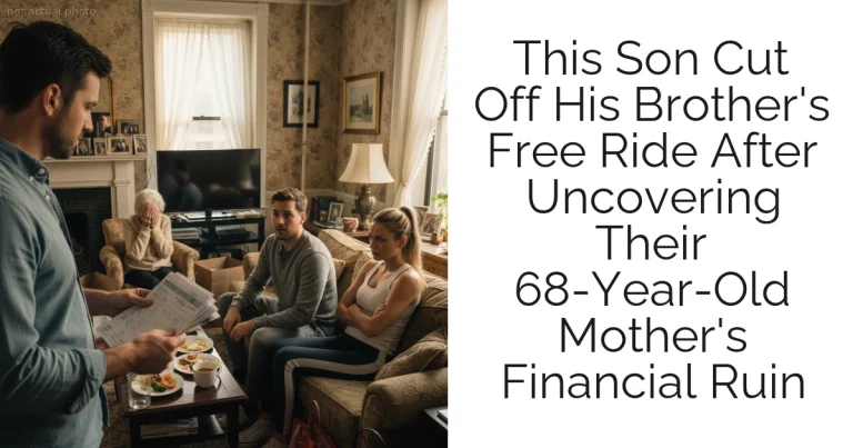 This Son Cut Off His Brother's Free Ride After Uncovering Their 68-Year-Old Mother's Financial Ruin