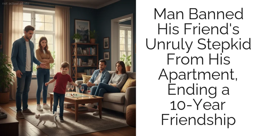 Man Banned His Friend's Unruly Stepkid From His Apartment, Ending a 10-Year Friendship