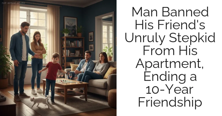 Man Banned His Friend's Unruly Stepkid From His Apartment, Ending a 10-Year Friendship