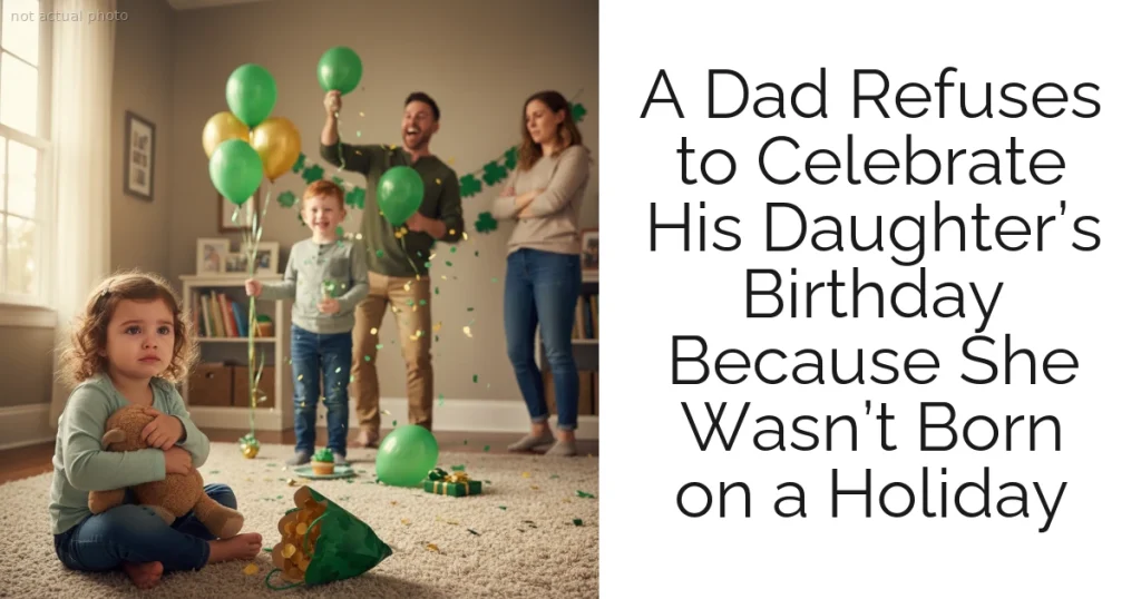 A Dad Refuses to Celebrate His Daughter’s Birthday Because She Wasn’t Born on a Holiday