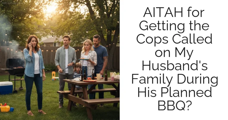 AITAH for Getting the Cops Called on My Husband's Family During His Planned BBQ?