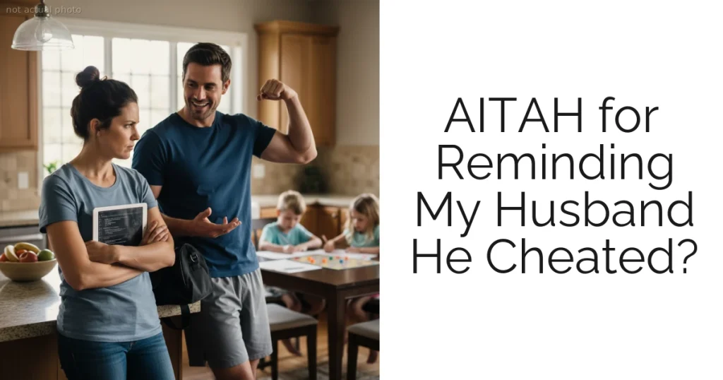 AITAH for Reminding My Husband He Cheated?