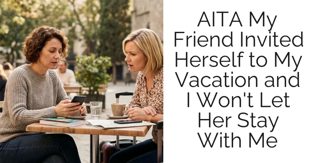 AITA My Friend Invited Herself to My Vacation and I Won't Let Her Stay With Me