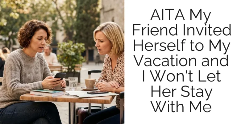 AITA My Friend Invited Herself to My Vacation and I Won't Let Her Stay With Me