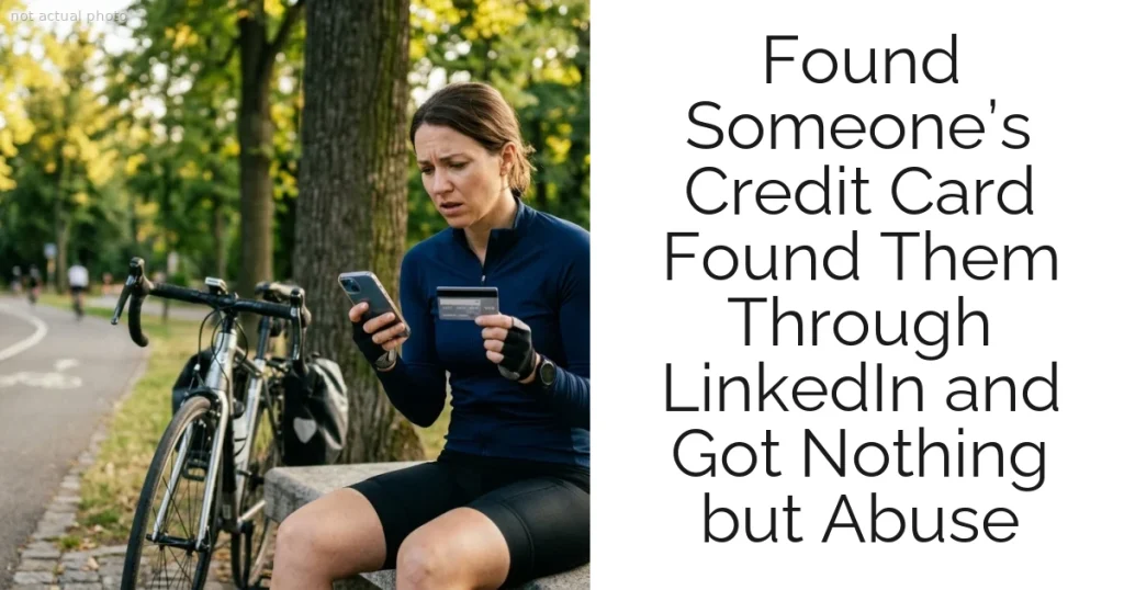 Found Someone’s Credit Card Found Them Through LinkedIn and Got Nothing but Abuse
