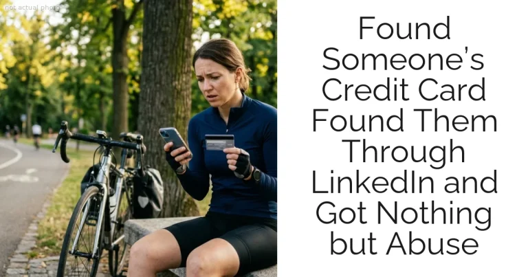 Found Someone’s Credit Card Found Them Through LinkedIn and Got Nothing but Abuse