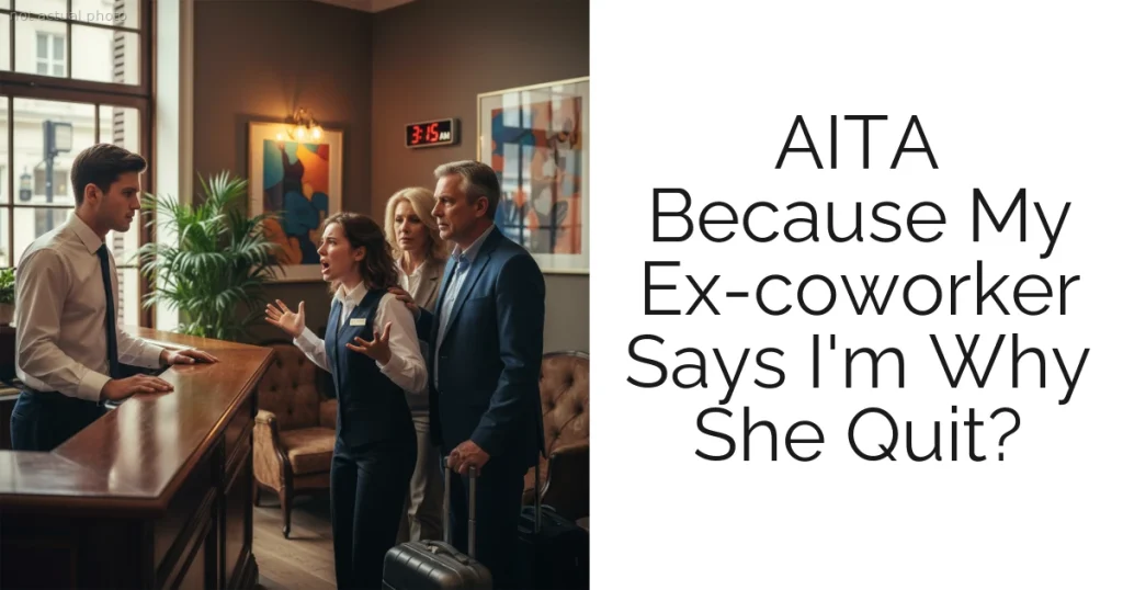 AITA Because My Ex-coworker Says I'm Why She Quit?