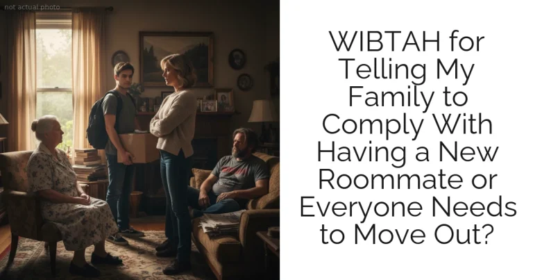 WIBTAH for Telling My Family to Comply With Having a New Roommate or Everyone Needs to Move Out?