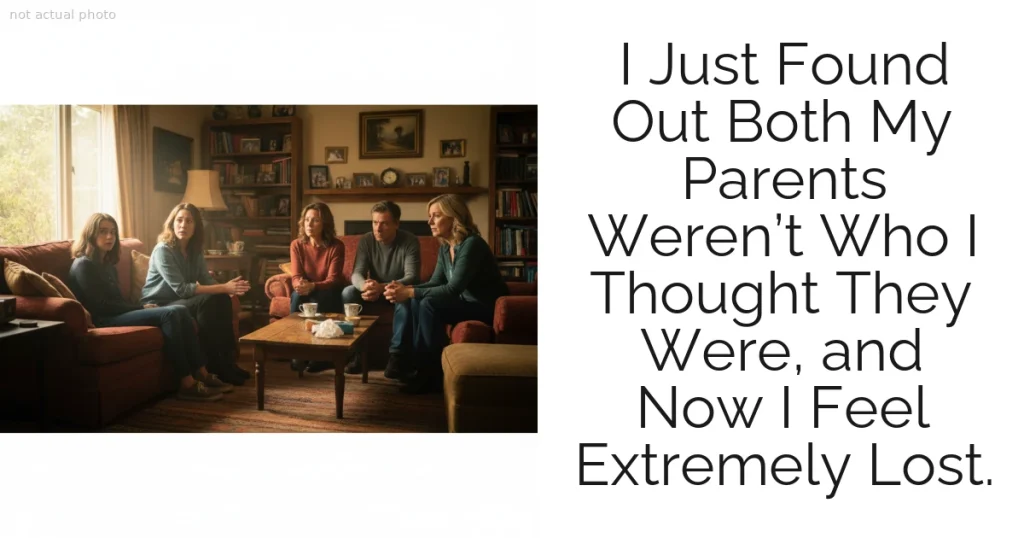 I Just Found Out Both My Parents Weren’t Who I Thought They Were, and Now I Feel Extremely Lost.