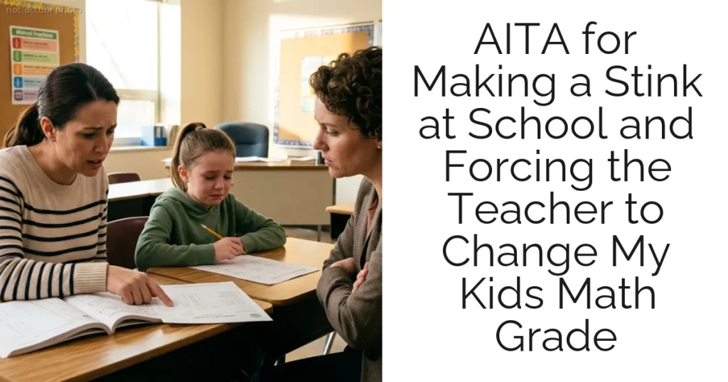 AITA for Making a Stink at School and Forcing the  Teacher to Change My Kids Math Grade