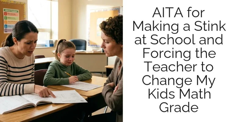 AITA for Making a Stink at School and Forcing the  Teacher to Change My Kids Math Grade