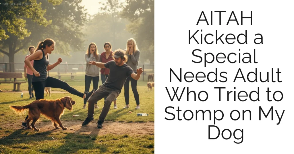 AITAH Kicked a Special Needs Adult Who Tried to Stomp on My Dog