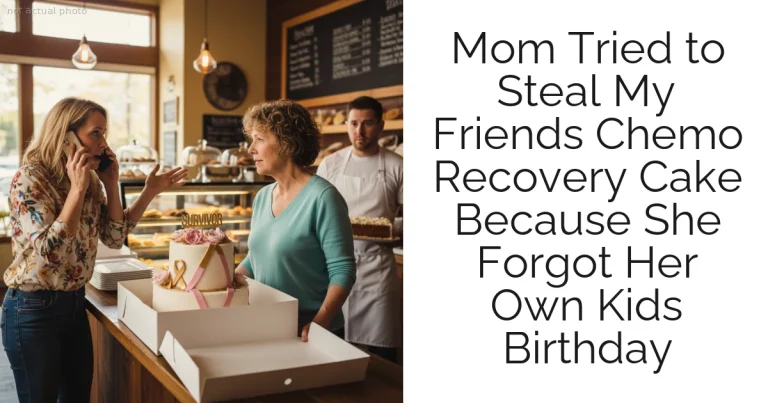 Mom Tried to Steal My Friends Chemo Recovery Cake Because She Forgot Her Own Kids Birthday
