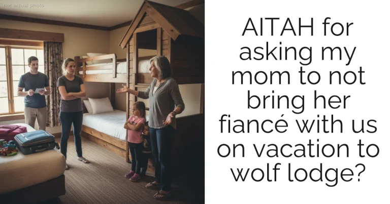 AITAH for asking my mom to not bring her fiancé with us on vacation to wolf lodge?
