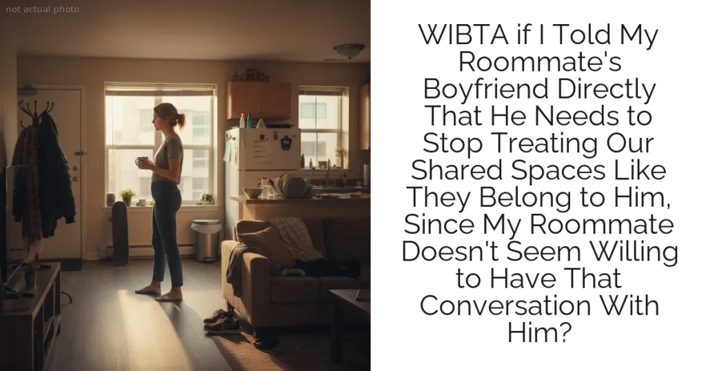 WIBTA if I Told My Roommate's Boyfriend Directly That He Needs to Stop Treating Our Shared Spaces Like They Belong to Him, Since My Roommate Doesn't Seem Willing to Have That Conversation With Him?