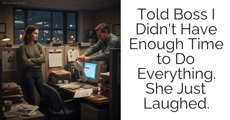 Told Boss I Didn't Have Enough Time to Do Everything. She Just Laughed.