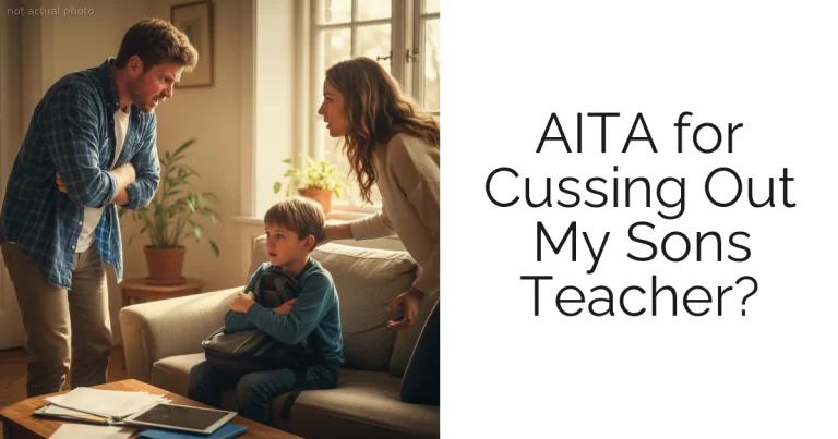 AITA for Cussing Out My Sons Teacher?