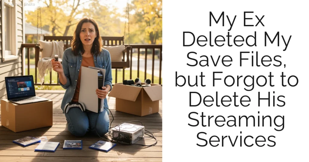 My Ex Deleted My Save Files, but Forgot to Delete His Streaming Services