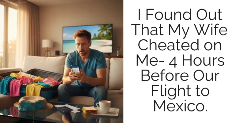 I Found Out That My Wife Cheated on Me- 4 Hours Before Our Flight to Mexico.
