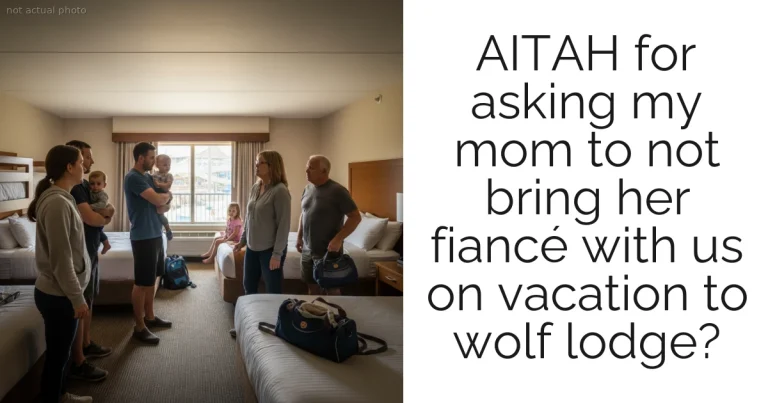 AITAH for asking my mom to not bring her fiancé with us on vacation to wolf lodge?