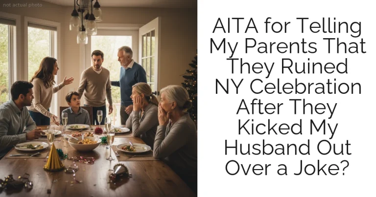 AITA for Telling My Parents That They Ruined NY Celebration After They Kicked My Husband Out Over a Joke?