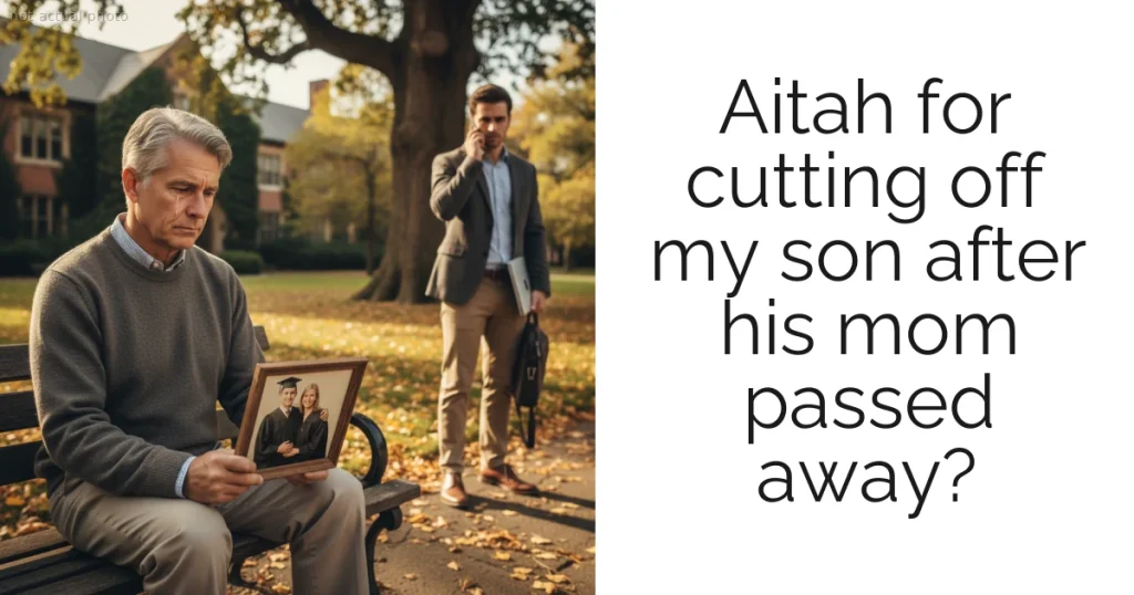 Aitah for cutting off my son after his mom passed away?