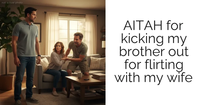 AITAH for kicking my brother out for flirting with my wife