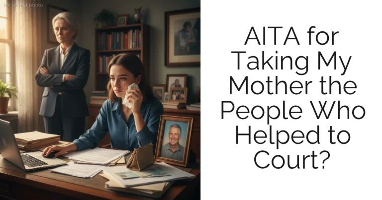 AITA for Taking My Mother the People Who Helped to Court?