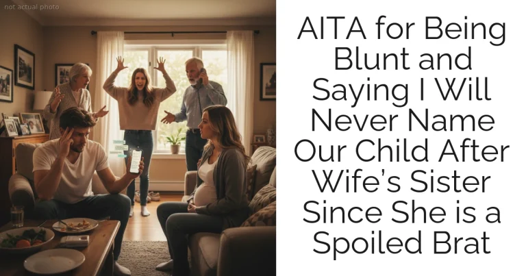 AITA for Being Blunt and Saying I Will Never Name Our Child After Wife’s Sister Since She is a Spoiled Brat
