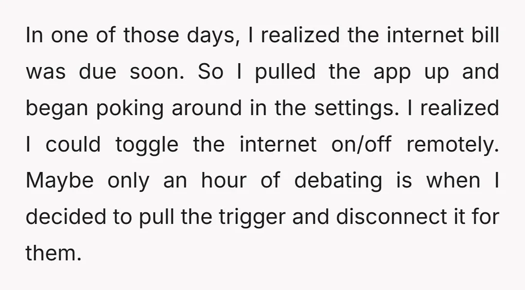 In one of those days, I realized the internet bill was due soon. So I pulled the app up and began poking around in the settings. I realized I could...