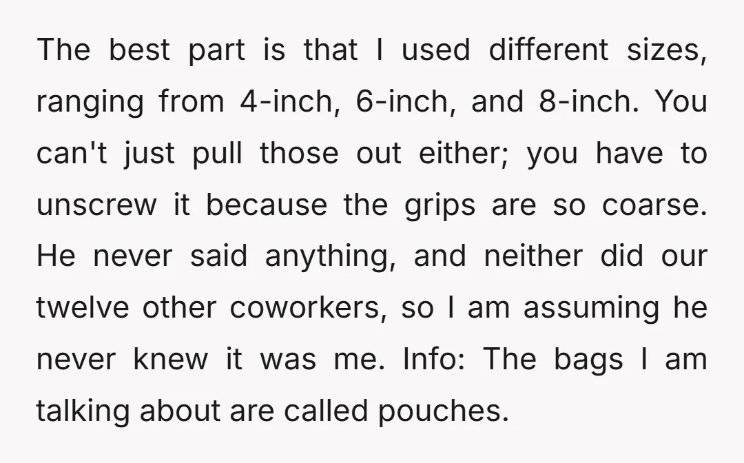 The best part is that I used different sizes, ranging from 4-inch, 6-inch, and 8-inch. You can't just pull those out either; you have to unscrew it because the grips...