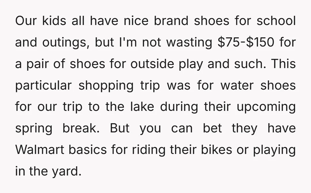 Our kids all have nice brand shoes for school and outings, but I'm not wasting $75-$150 for a pair of shoes for outside play and such. This particular shopping trip...
