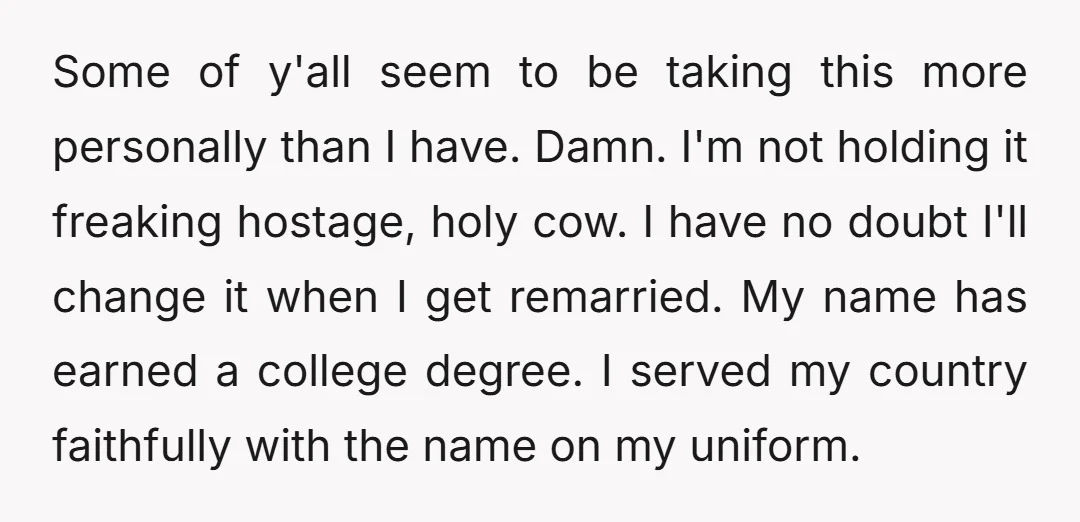 Some of y'all seem to be taking this more personally than I have. Damn. I'm not holding it freaking hostage, holy cow. I have no doubt I'll change it when...