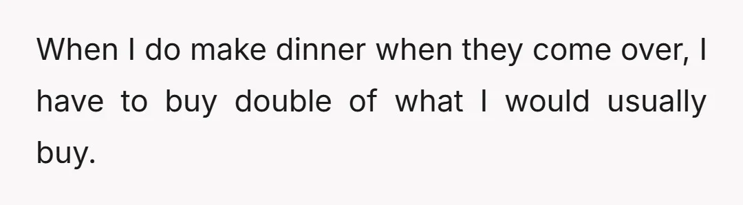 When I buy beef or chicken, my bf’s mother will use it to make dinner.