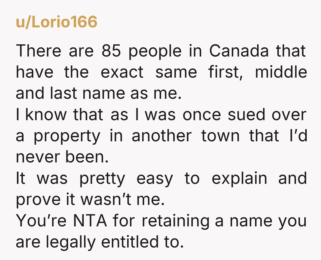 u/Beneficial_Test_5917 I'm more curious about his thought when she told him her name the first time they met. (''It's Groundhog Day.'') NTA of course.