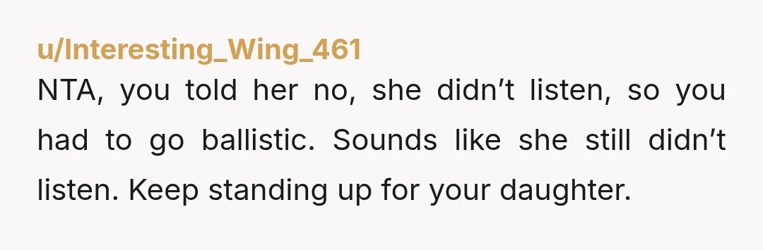 u/Not_Good_HappyQuinn NTA, you were justified in your yelling. She was a pushy AH at every turn. She needs to learn that the world is not her stage and she cannot...