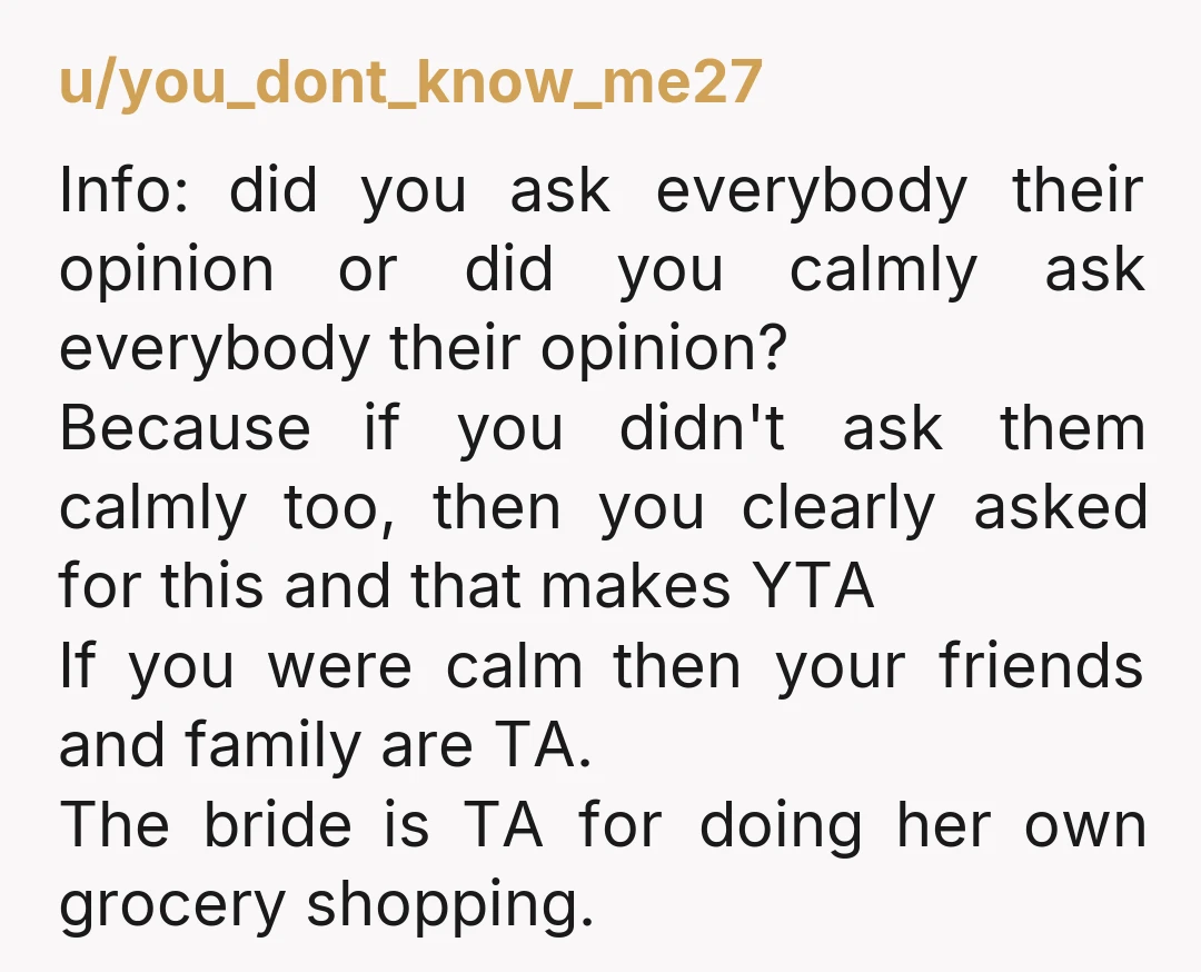 u/Deniskitter YTA for not having them babies in white as well. We all know babies are much cuter than brides and steal the attention. (There was literally a wedding rant...